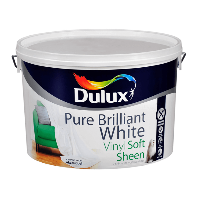 Dulux Vinyl Soft Sheen Pure Brilliant White 10L