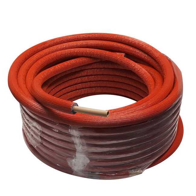 Q-PEX Plus+ EasyLay 50m x 1 Insulated Coil Red