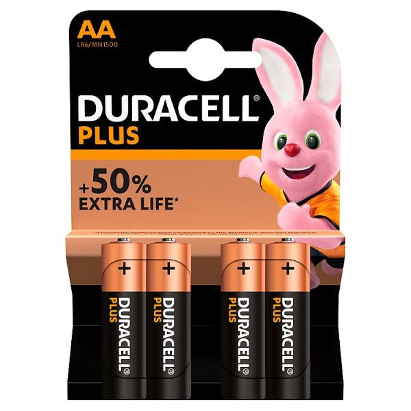 Duracell Plus Batteries AA 4-pack
