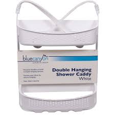 Blue Canyon White Double Hanging Shower Caddy